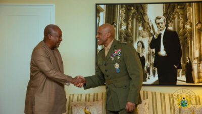 Prez Mahama Engages USAFRICOM Commander