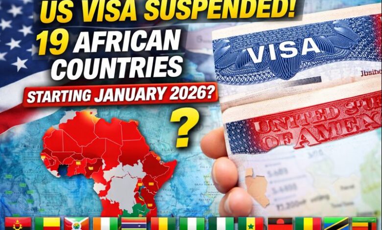 US visa suspension for 19 countries