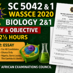 WAEC biology exam mockup design
