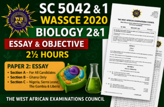 WAEC biology exam mockup design